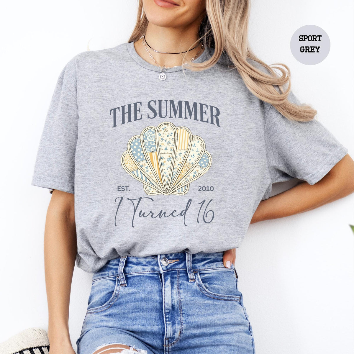 The Summer I Turned 16 Shirt, Sweet 16 Birthday Gift for Her, Aesthetic Beach Birthday Tshirt, Retro Summer Teen Girl Clothes