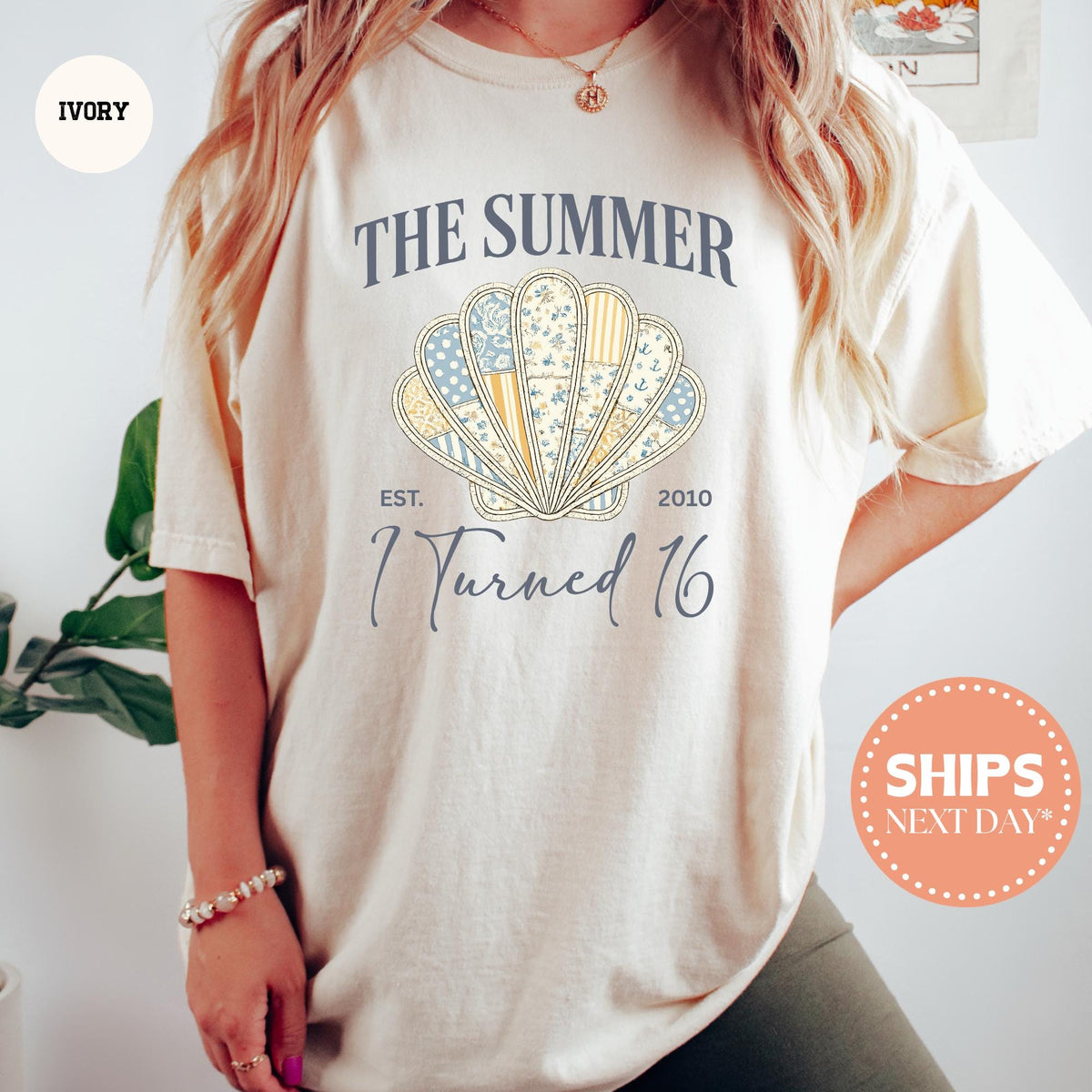 The Summer I Turned 16 Shirt, Sweet 16 Birthday Gift for Her, Aesthetic Beach Birthday Tshirt, Retro Summer Teen Girl Clothes
