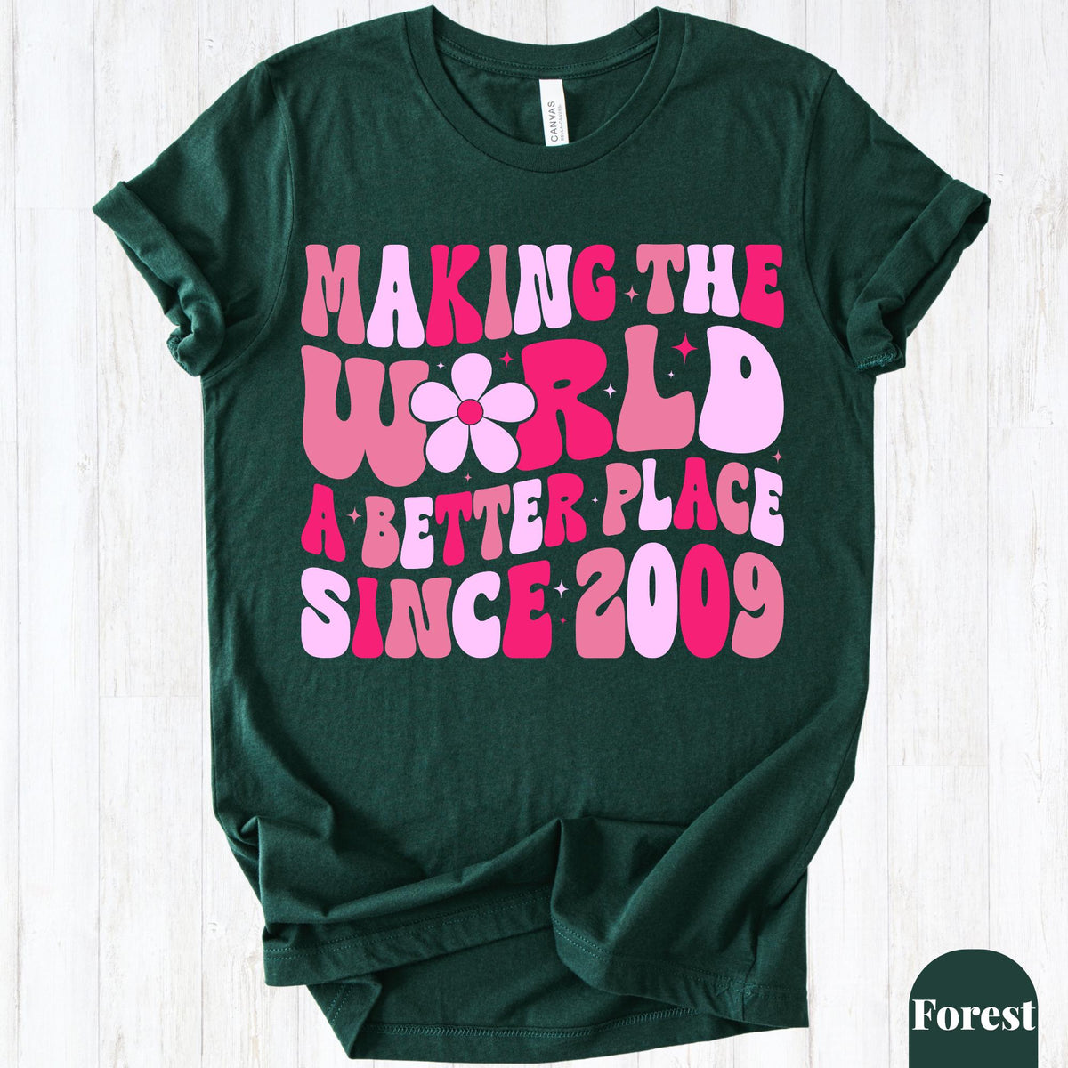 Making The World A Better Place Since 2009 Shirt, 16th Birthday Shirt, Sweet 16 Birthday Gift, Teen Girl Birthday Tee, Birthday Party Shirt
