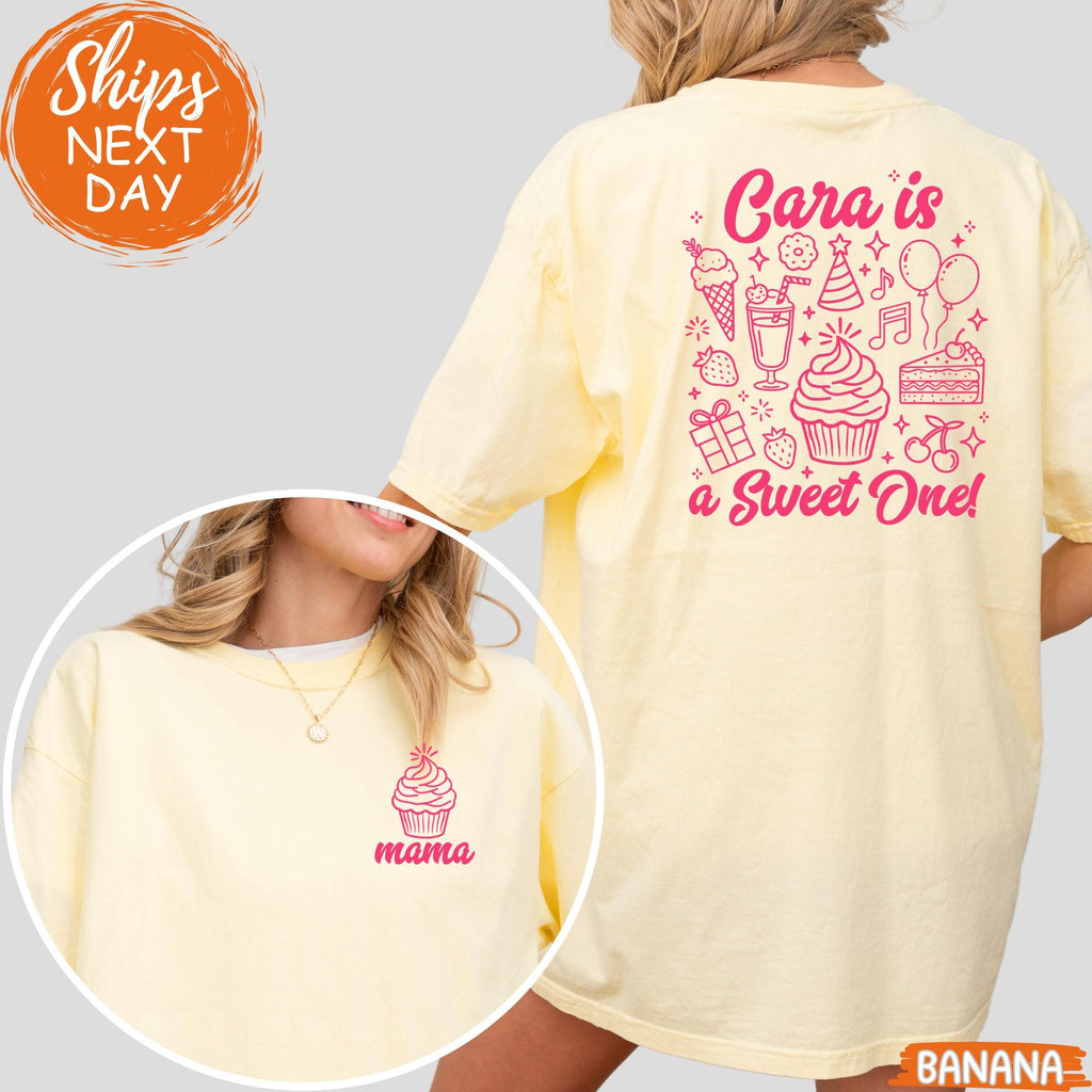 Sweet One Birthday Shirts, Family Matching Birthday Tee, Custom First Birthday Shirt for Mom and Dad, 1st Birthday Girl Outfit