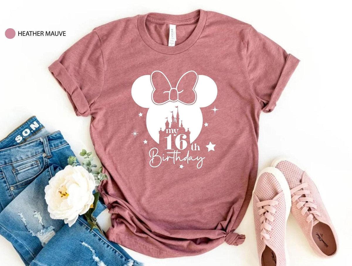 16th Birthday Shirt,Birthday Girl Shirts,My 16th Birthday Shirt,16th Birthday Gift,Disney Birthday T-shirt,Sixteen Shirt for Girl