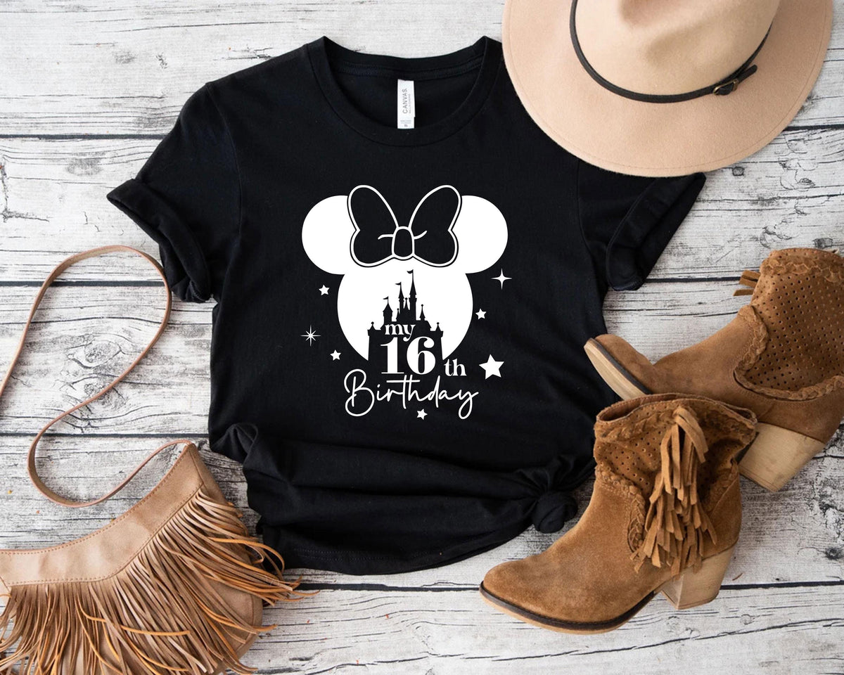 16th Birthday Shirt,Birthday Girl Shirts,My 16th Birthday Shirt,16th Birthday Gift,Disney Birthday T-shirt,Sixteen Shirt for Girl
