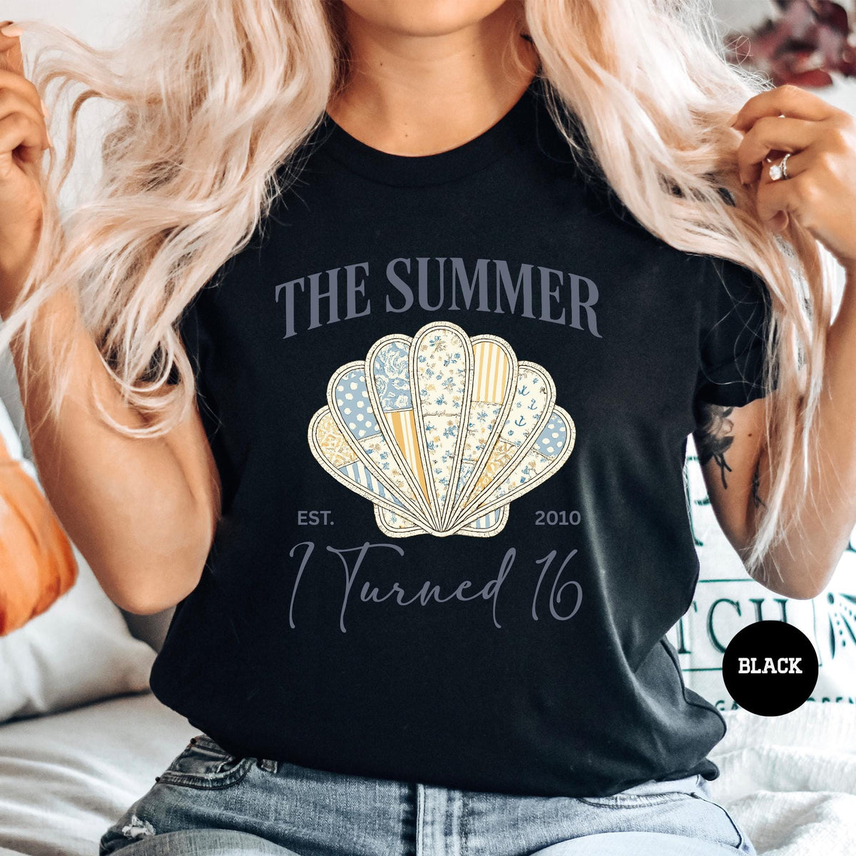 The Summer I Turned 16 Shirt, Sweet 16 Birthday Gift for Her, Aesthetic Beach Birthday Tshirt, Retro Summer Teen Girl Clothes