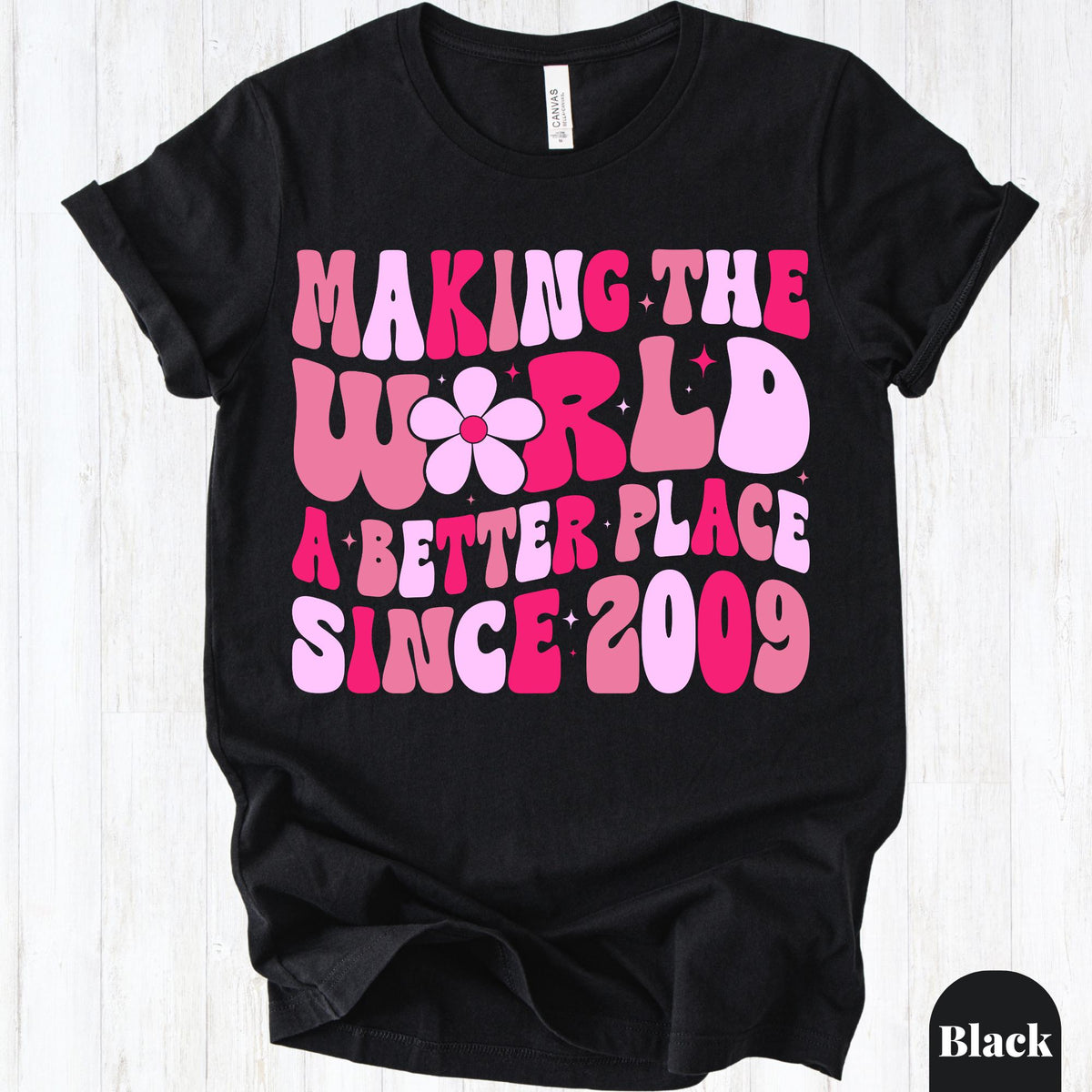 Making The World A Better Place Since 2009 Shirt, 16th Birthday Shirt, Sweet 16 Birthday Gift, Teen Girl Birthday Tee, Birthday Party Shirt