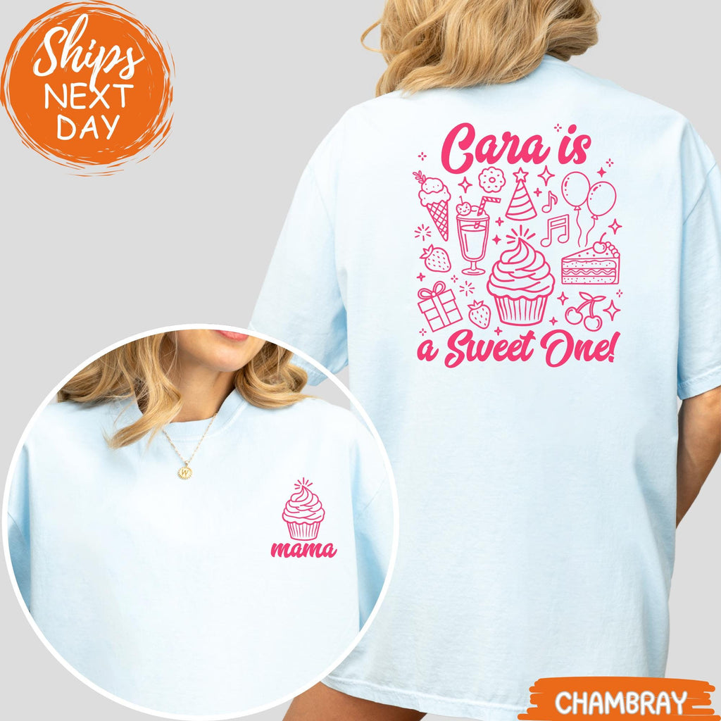 Sweet One Birthday Shirts, Family Matching Birthday Tee, Custom First Birthday Shirt for Mom and Dad, 1st Birthday Girl Outfit