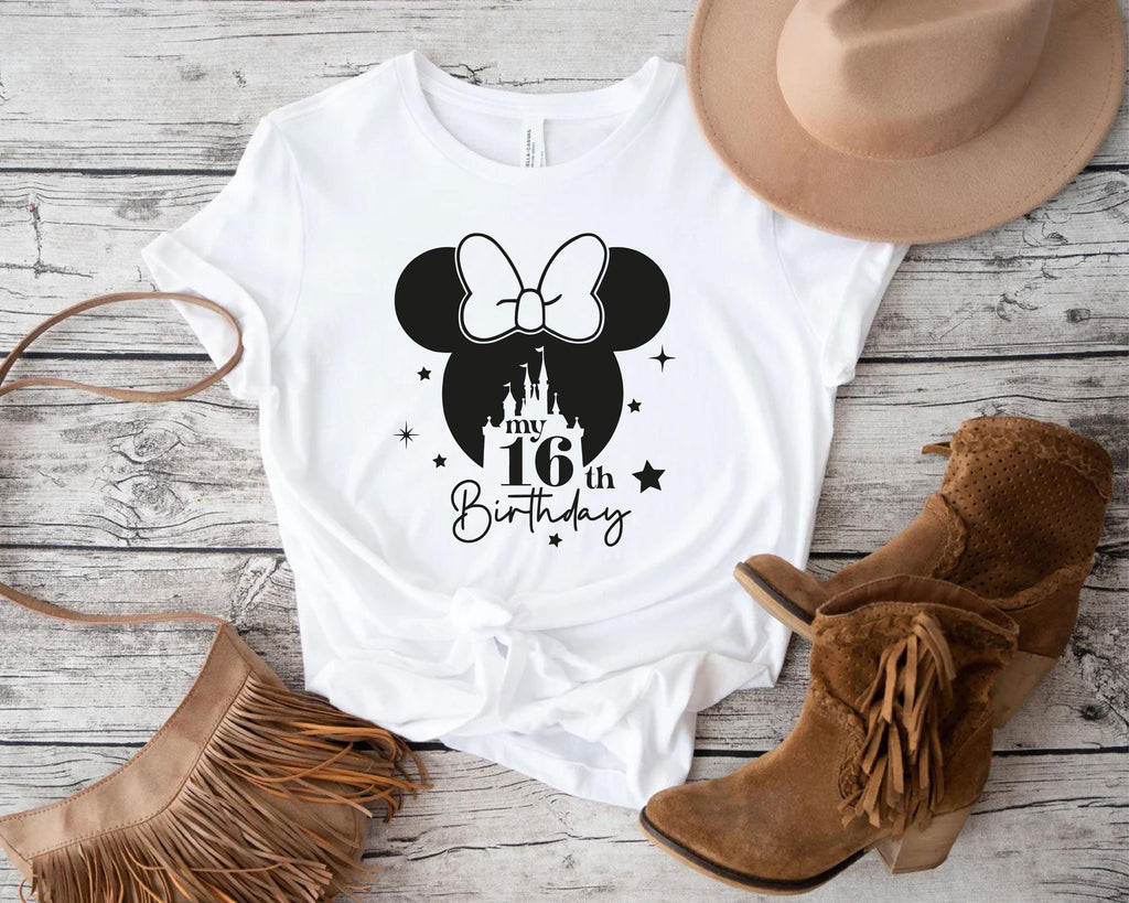 16th Birthday Shirt,Birthday Girl Shirts,My 16th Birthday Shirt,16th Birthday Gift,Disney Birthday T-shirt,Sixteen Shirt for Girl