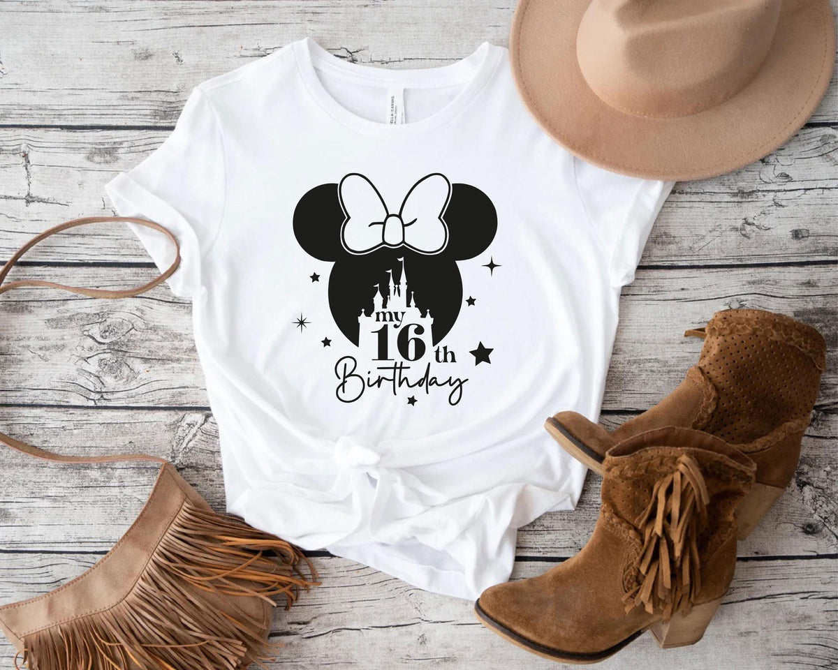 16th Birthday Shirt,Birthday Girl Shirts,My 16th Birthday Shirt,16th Birthday Gift,Disney Birthday T-shirt,Sixteen Shirt for Girl