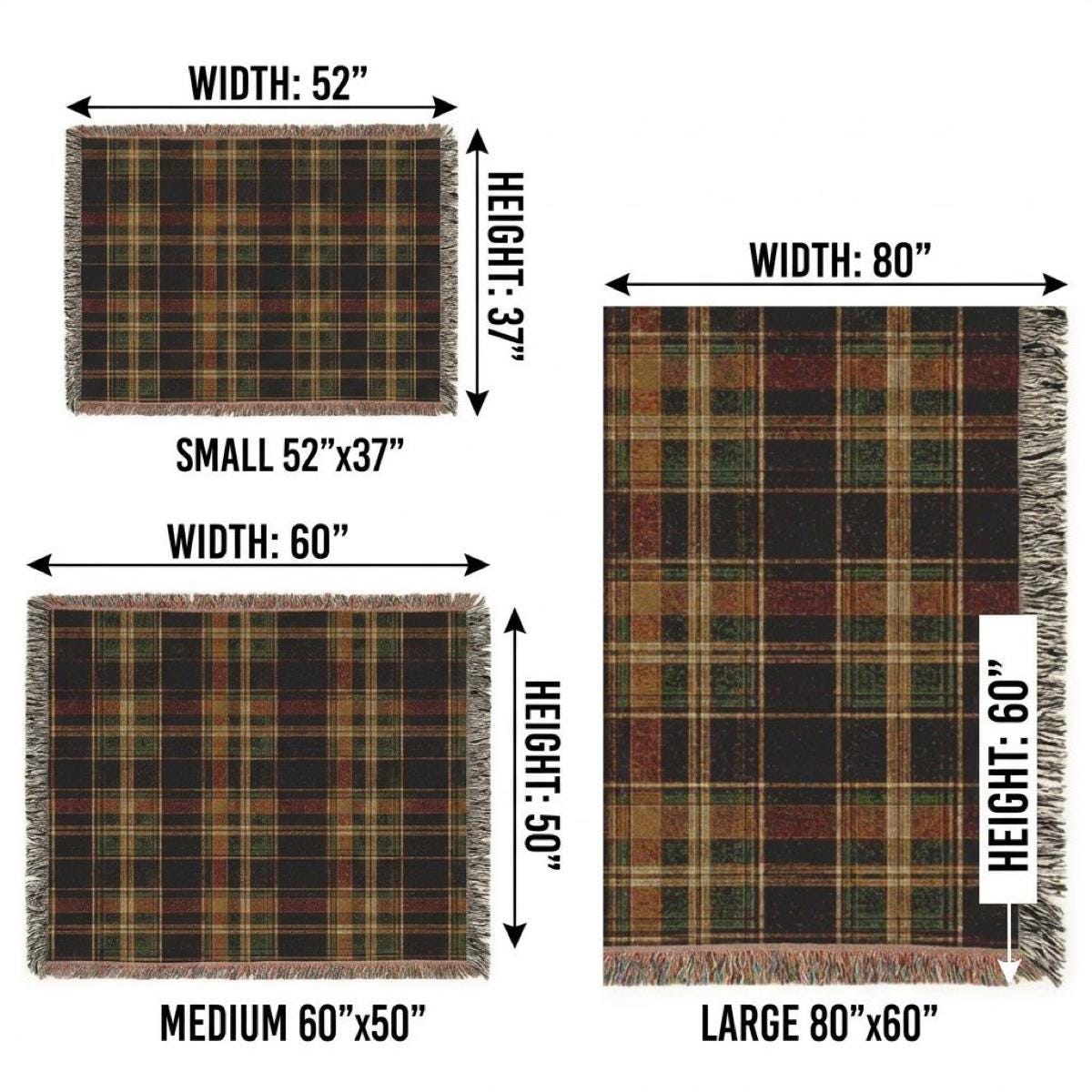 Plaid Woven Throw Blanket Fall Home Decor Cozy Autumn Blanket, Rustic Farmhouse Throw Soft Flannel Blanket Fall Housewarming Gift