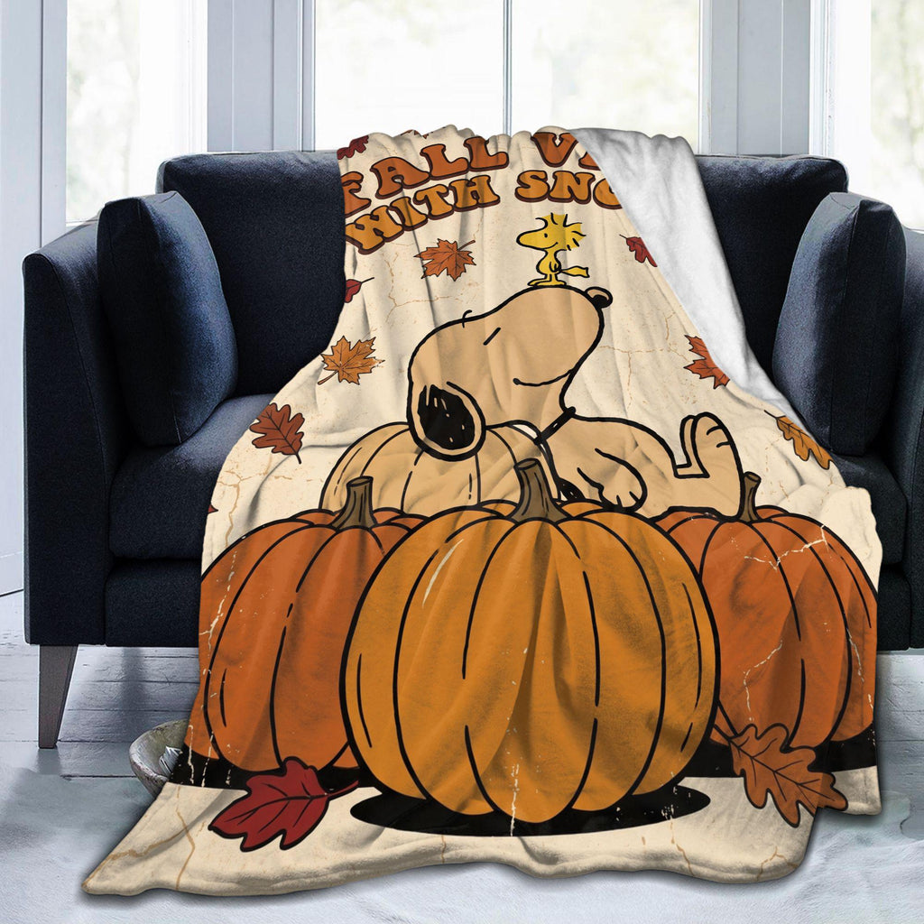 Rustic Pumpkin Patch Pup Flannel Blanket, Cozy Harvest Hound Throw, Autumn Farmhouse Bedding, Warm Fall Gift for Best Friend