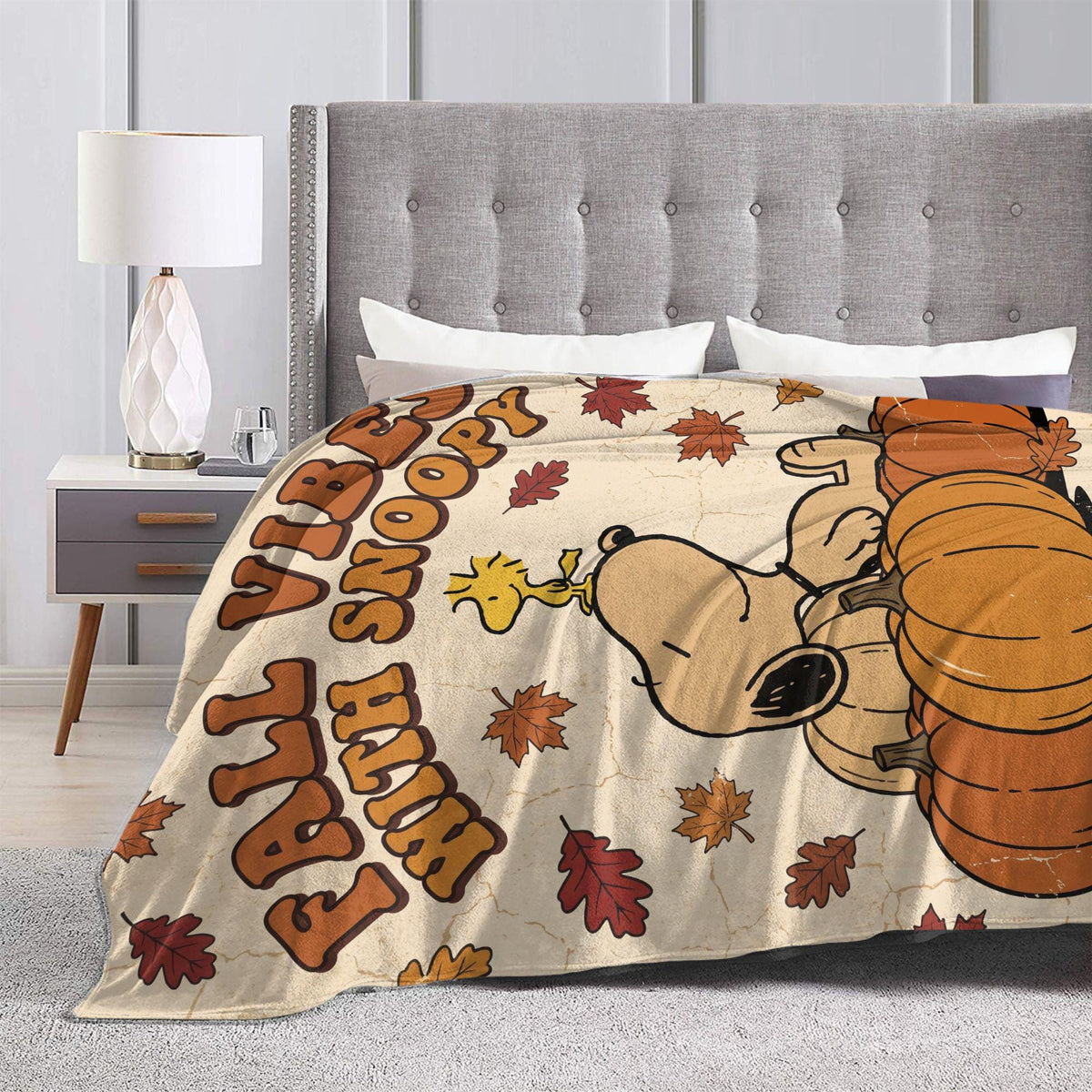Rustic Pumpkin Patch Pup Flannel Blanket, Cozy Harvest Hound Throw, Autumn Farmhouse Bedding, Warm Fall Gift for Best Friend