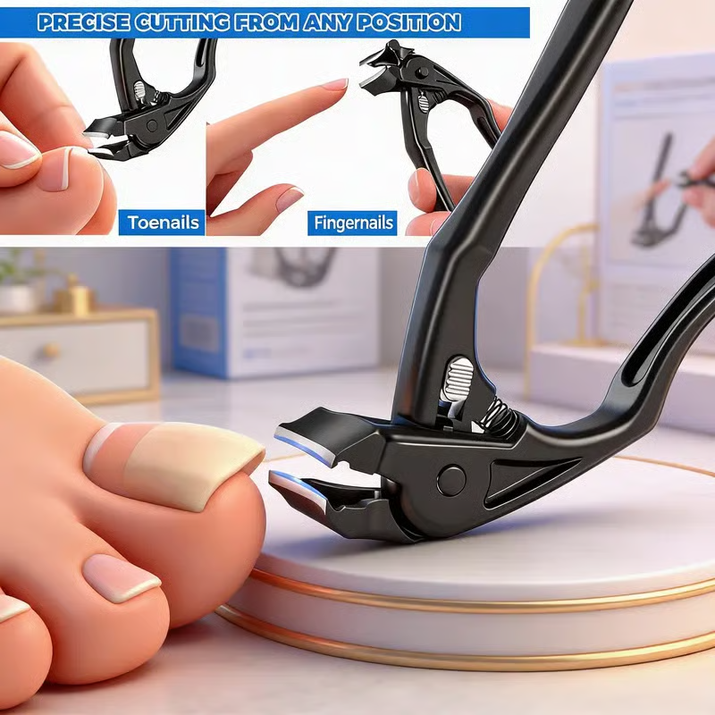 ✨🔥Stainless Steel Curved Nail Clipper – Ergonomic & Easy for Seniors