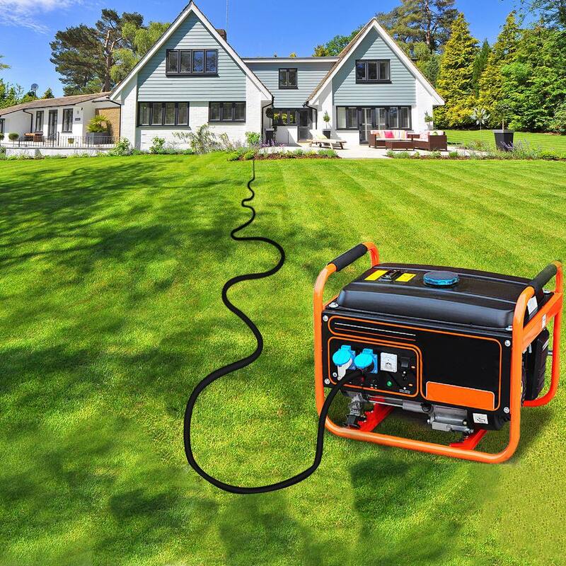 Generator Power Cord 20 ft. 30 Amp RV Power Extension Cord 10AWG/4C SJTW NEMA L14-30 with Strap Locked Plug for RV Home