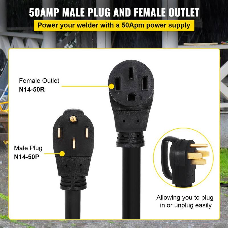 50 ft. 50 Amp RV Extension Cord Premium Power Cord RV Wire Diameter Extension Cord 6 Wire Gauge RV Cord