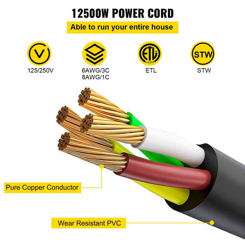 50 ft. 50 Amp RV Extension Cord Premium Power Cord RV Wire Diameter Extension Cord 6 Wire Gauge RV Cord