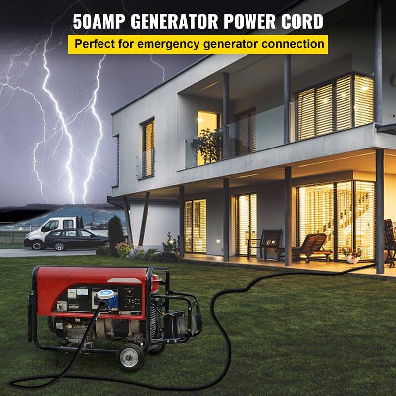 50 ft. 50 Amp RV Extension Cord Premium Power Cord RV Wire Diameter Extension Cord 6 Wire Gauge RV Cord