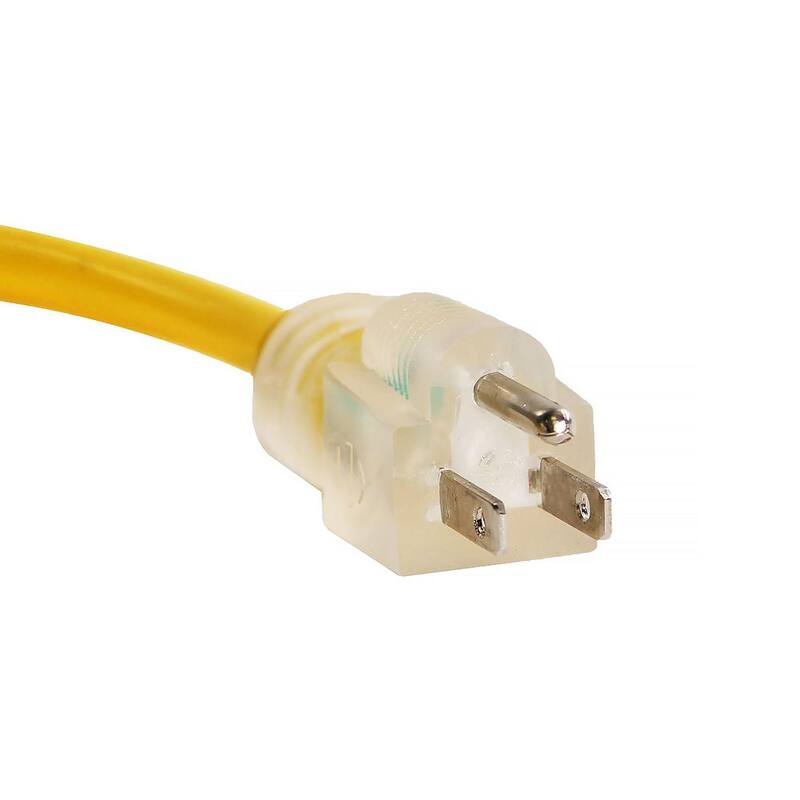 75 ft. 10/3 SJTW 15 Amp 125-Volt 1875-Watt Lighted End Outdoor Super Heavy-Duty Jacket Extension Cord